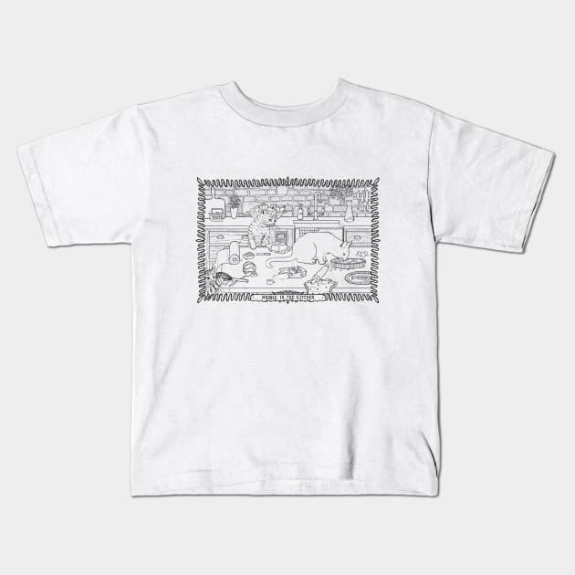 Muddle in the Kitchen Kids T-Shirt by Nano Février